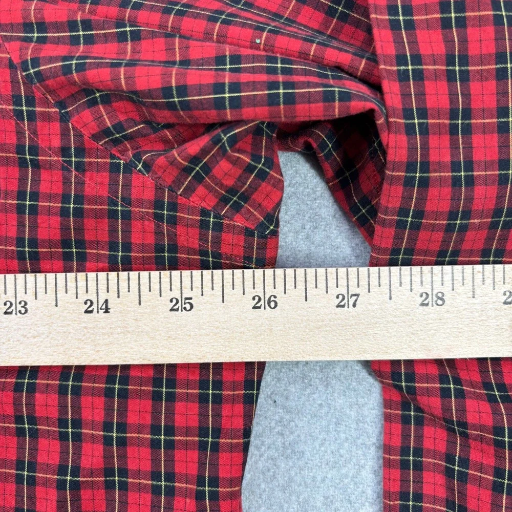 Polo Ralph Lauren Yarmouth Shirt Mens 16.5-35 (Large) Red Plaid Button Down Prep